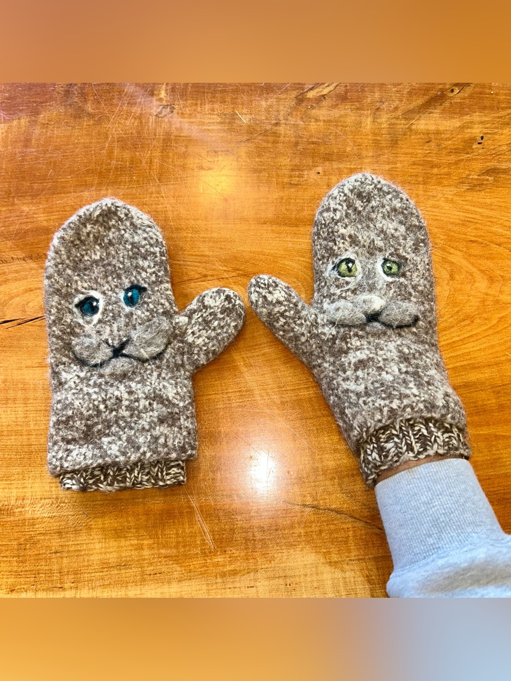 😻Wool Cat Mittens – Warm Artisan Animal Mitts